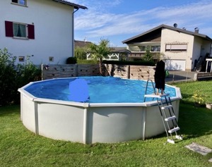 Schwimmbad Pool Komplettset, Stahlmantel, rund, 5,50m Durchmesser Bild 4