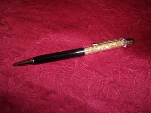Swarovski Kugelschreiber, schwarz - gold, Bild 1