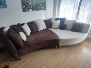 Couch braun   beige (2 teilig)