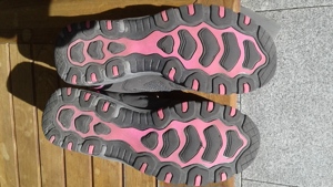 Damen-Sneakers, Größe 38, anthrazit-pink, Schnellschnürung, sehr gut erhalten Bild 2