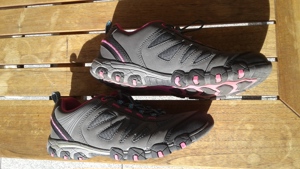 Damen-Sneakers, Größe 38, anthrazit-pink, Schnellschnürung, sehr gut erhalten Bild 4