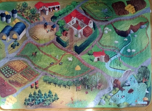 Spielteppich mit Bauernhofmotive