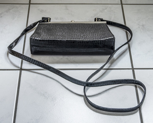 Clutch, Abendtasche, vintage, schwarze Handtasche, Tasche, Damentasche, Umhängetasche,  Bild 2