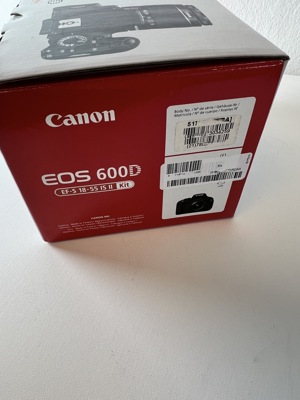 NEUE originalverpackte CANON EOS 600D KIT mit Zoom Objektiv EF-S18-55mm, Akku, Ladegerät... Bild 2