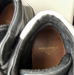 Royal Republiq Schuhe schwarz weiß Leder  Bild 4