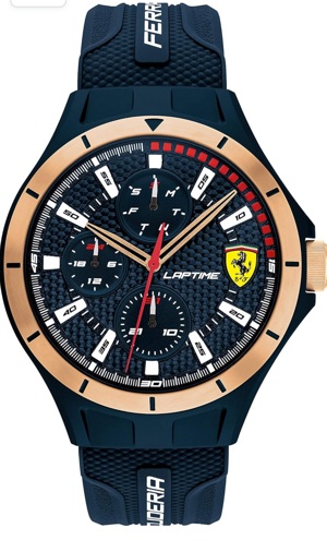 Scuderia Ferrari Lap Time Analog Blue Dial Men's Watch Bild 1