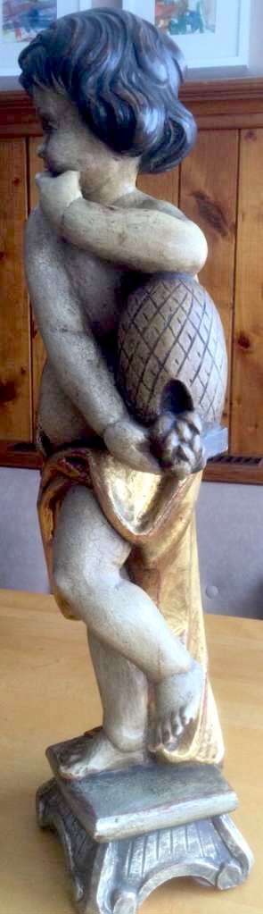 Naschender Knabe mit Bienenkorb "Der Honigschlecker von Birnau" Statue 60cm Bild 4