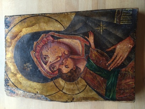 Ikone der Gottesmutter von Wladimir (auf Holzbrett gemalt) Bild 2