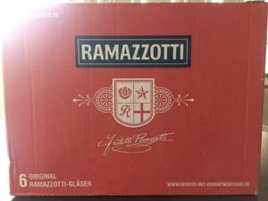 Original Ramazzotti Gläser, 6 Stück