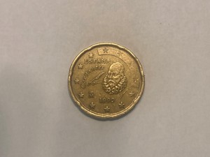 Ganz seltene 20 Cent Münze Spanien aus 1999 Bild 1