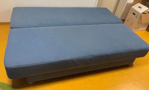 Couch Schlafsofa hellblau - mit Stauraum Bild 5