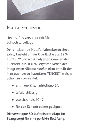 Neuwertig Träumeland Matratze 90x40cm Brise light für Baby Bett Wiege Bild 4