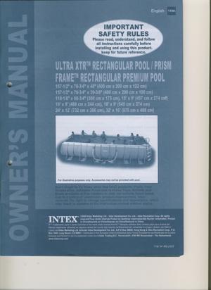 Intex Pool; Frame Pool Set Ultra Quadra (549x274x132cm, grau)