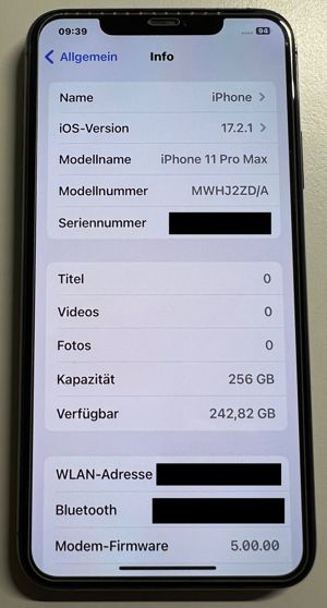 Iphone 11 Pro Max Grau 256GB 87% Akku Bild 3