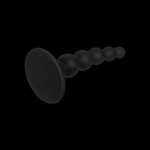 Silikon-Analplug, 10,5 cm Schwarz Bild 3