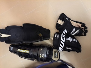 Eishockey  Rollhockey Tasche mit Schonern, Handschuhen und Schläger Bild 5