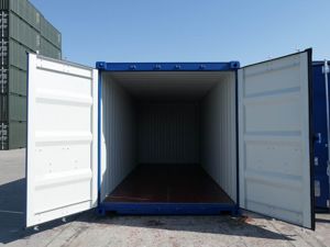 Container Typ: 40-Fuß High Cube Seecontainer   Lagercontainer, neuwertig, RAL 5010 Bild 3