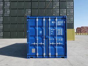 40-Fuß High Cube Seecontainer   Lagercontainer, neuwertig, RAL 5010 Bild 1