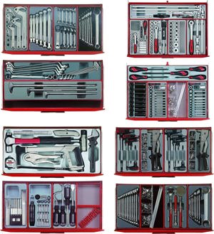 Teng Tools 1001 Piece Mega Master Mixed Hand Tool Kit + 3 Toolbox Storage Cases - TCMM1001N, Silver Bild 2