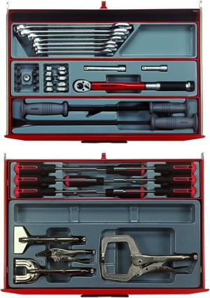 Teng Tools 1001 Piece Mega Master Mixed Hand Tool Kit + 3 Toolbox Storage Cases - TCMM1001N, Silver Bild 5
