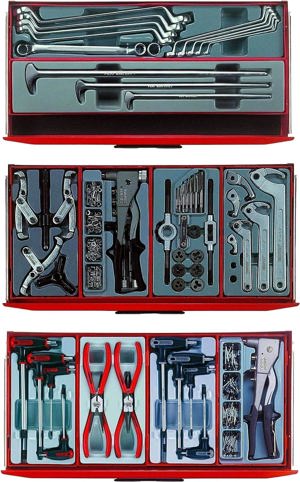 Teng Tools 715 Piece Mixed Mega Master Tool Kit + 3 Heavy Duty Toolbox Storage Cases - TCMM715N Bild 2