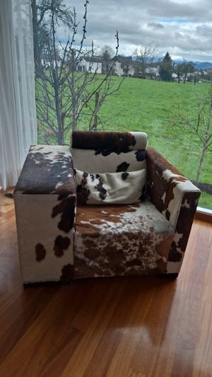 Designer Sessel aus Rinderfell  Bild 2