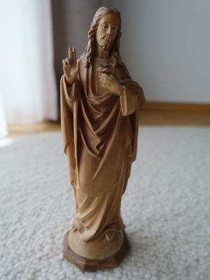Jesus Schnitzerei Holz Grödnertal 19,5 cm