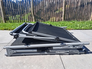 Aluminium-Sonnenliege Liegestuhl + passende Polsterauflagen, schwarz anthrazit   5 Stück   NEUWERTIG Bild 3