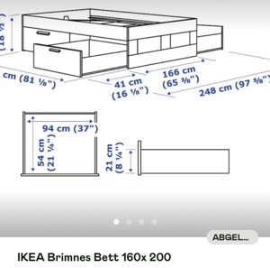 Ikea Bett Brimnes 160x200 Bild 3