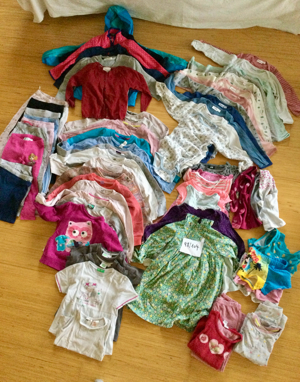 Größe 98 - 104, Paket Mädchenkleidung , 60 Teile