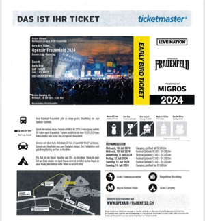 Frauenfeld Openair ticket