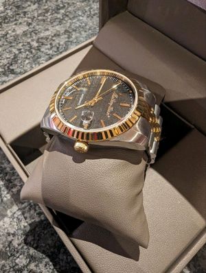 Uhr Armbanduhr Mathey Tissot Automatik - steel gold - 44 hrs Bild 3
