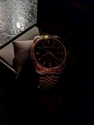 Uhr Armbanduhr Mathey Tissot Automatik - steel gold - 44 hrs Bild 9