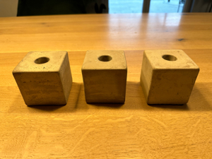 3x Beton Kerzenhalter 