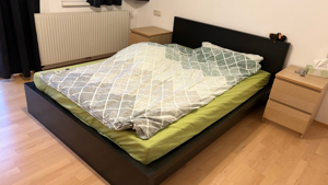 Malm Bett von Ikea mit neuer Matratze 