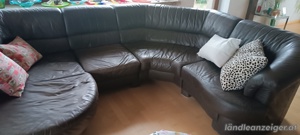 Ledersofa dunkelbraun