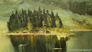 Eibsee mit Zugspitze: Ölgemälde von Julius Muhr Bild 4