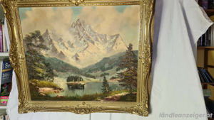 Zugspitze mit Eibsee: Ölgemälde von Julius Muhr Bild 5