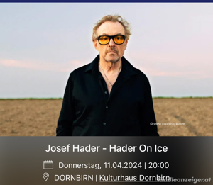 Suche Josef Hader 2 Tickets