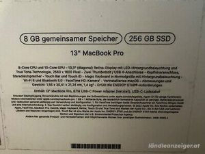 Macbook Pro M2 13 Zoll 256 GB, wie Neu!!! Bild 2