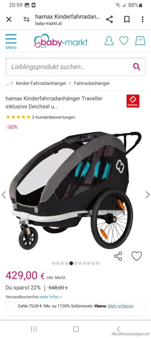 Hamax Fahrradanhänger