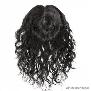 Remy Echthaar-Topper 14" gewelltes lockiges Haarteil, Länge 30cm  Bild 1