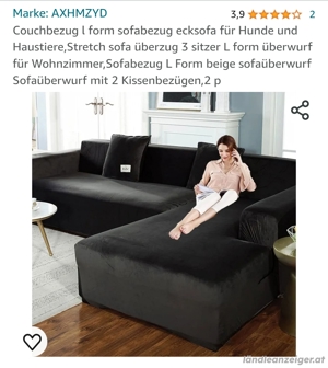 Couch Überzug Sofa schwarz  Bild 2