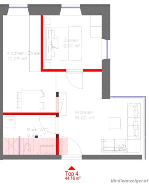 helle 2 Zimmer Wohnung im Zentrum von Dornbirn - Provisionsfrei Bild 2
