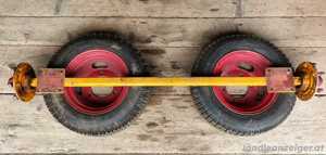 Achse für Traktoranhänger mit Reifen