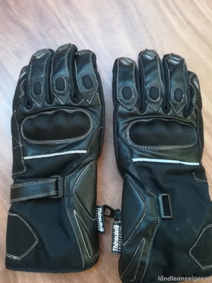 Kevlar Damen Leder-Textil-Handschuhe, schwarz, Gr. M