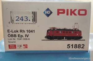 PIKO 51882, E-Lok 1041 der ÖBB (H0, Digital, Sound, Ep. IV, OVP) - NEU Bild 2