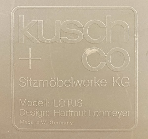 Stühle für Esstisch Mod. LOTUS Design: Hartmut Lohmeyer für Kusch&Co (D) Bild 4