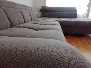 Couch Sitzgruppe grau Textil Bild 3