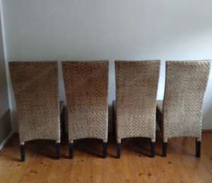 Rattan Geflecht - 8 Stk Hochlehner Sessel für Terrasse, Pergola oder Wintergarten Bild 4